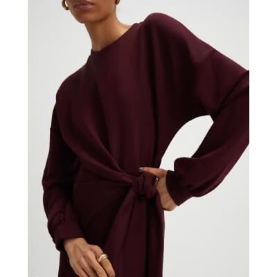 Red Knot Side Mini Dress