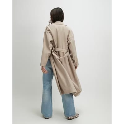 Beige Belted Trench Coat