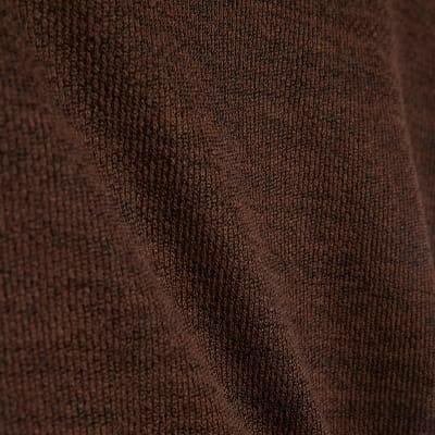 Brown Banded Hem Drape Top