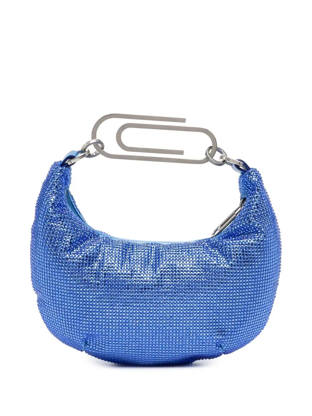Paperclip studded shoulder bag