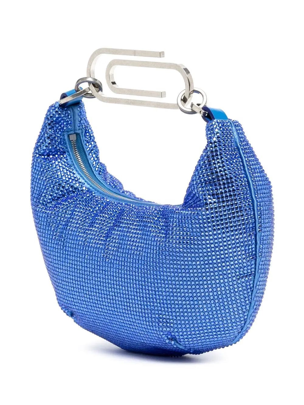 Paperclip studded shoulder bag