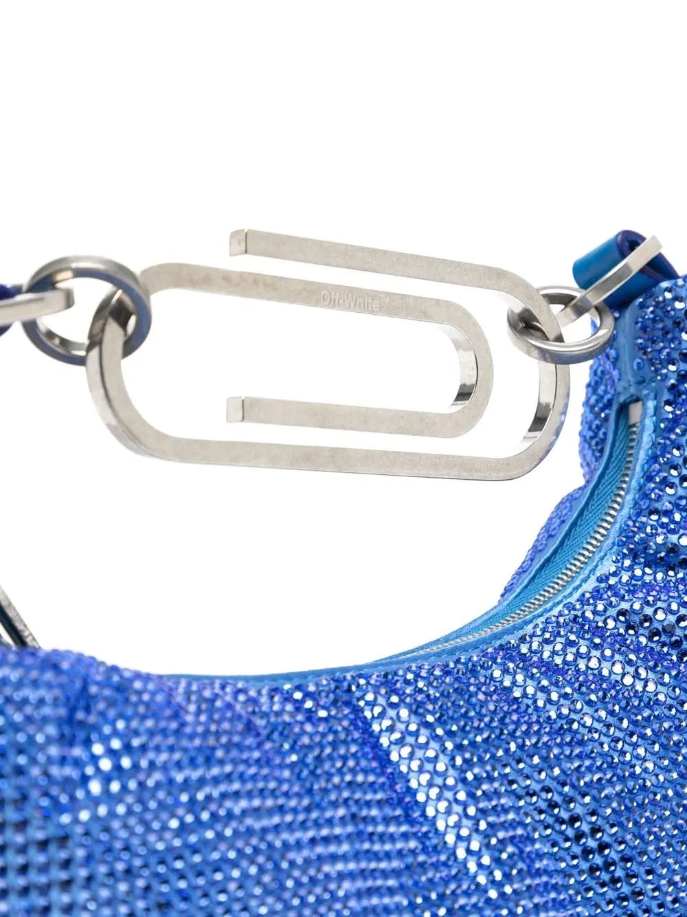Paperclip studded shoulder bag