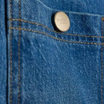 Blue High Waisted Front Pocket Palazzo Jeans