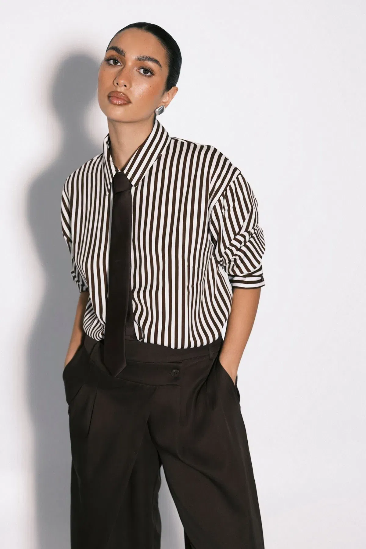 Mixed Stripe Fitted Shirt