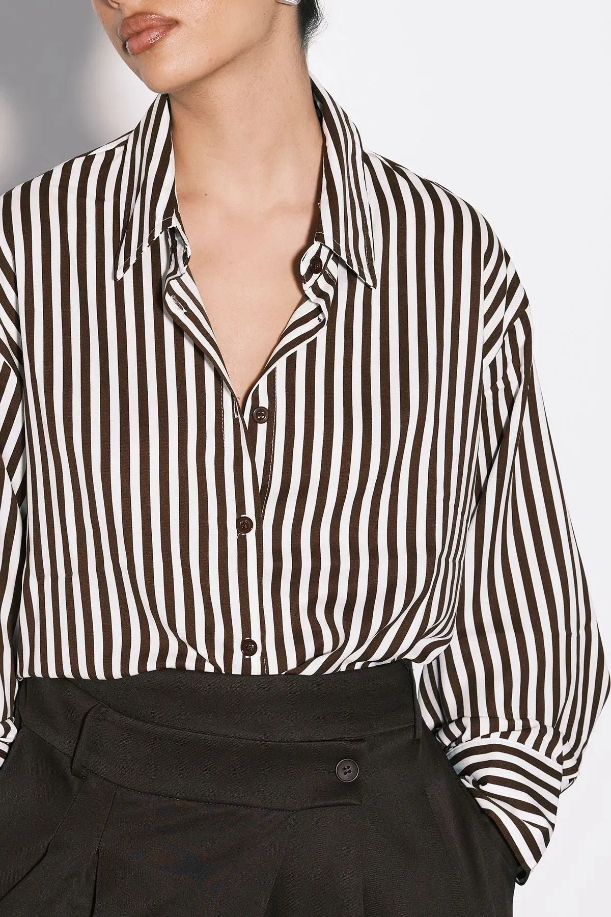 Mixed Stripe Fitted Shirt