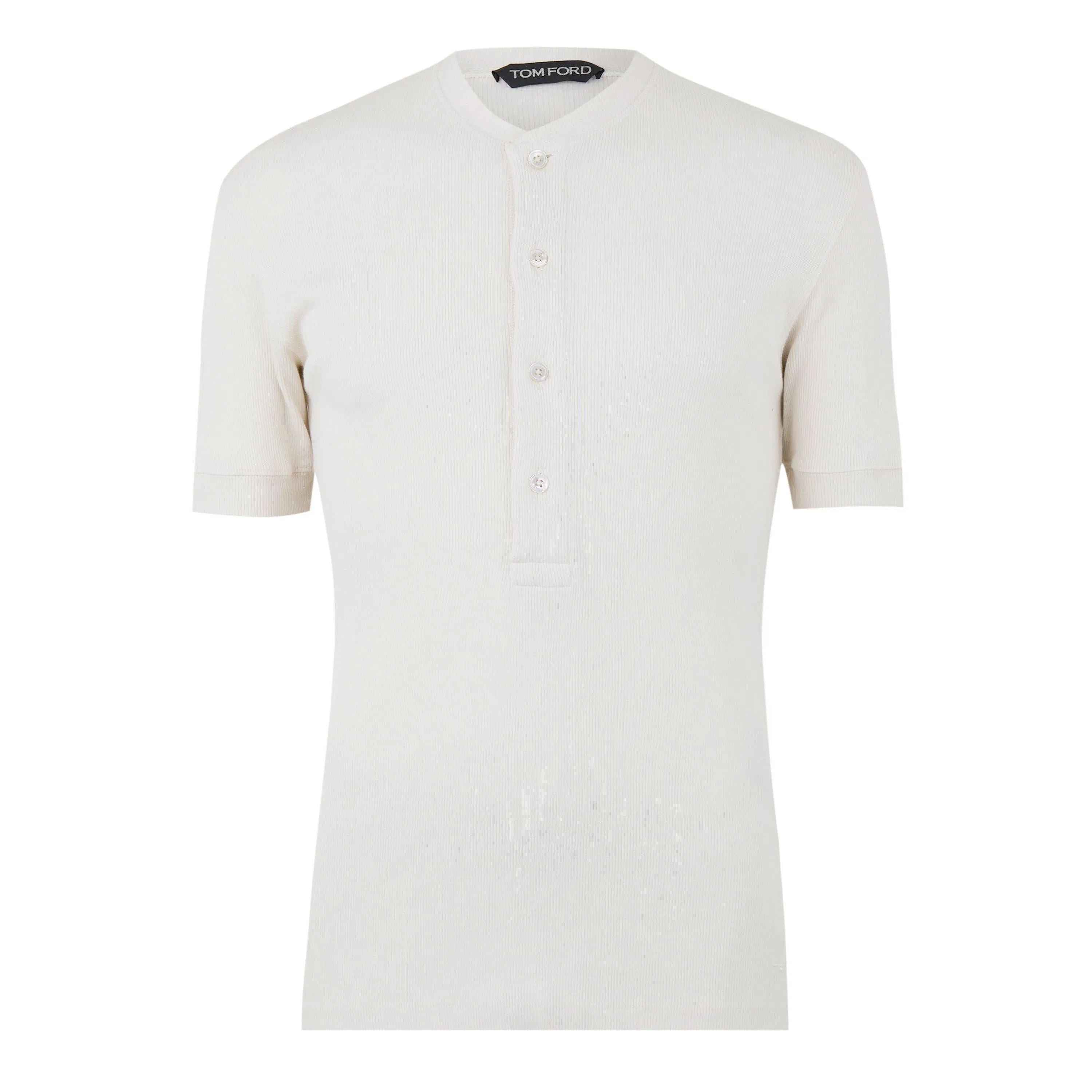 Ribbed Henley T-Shirt