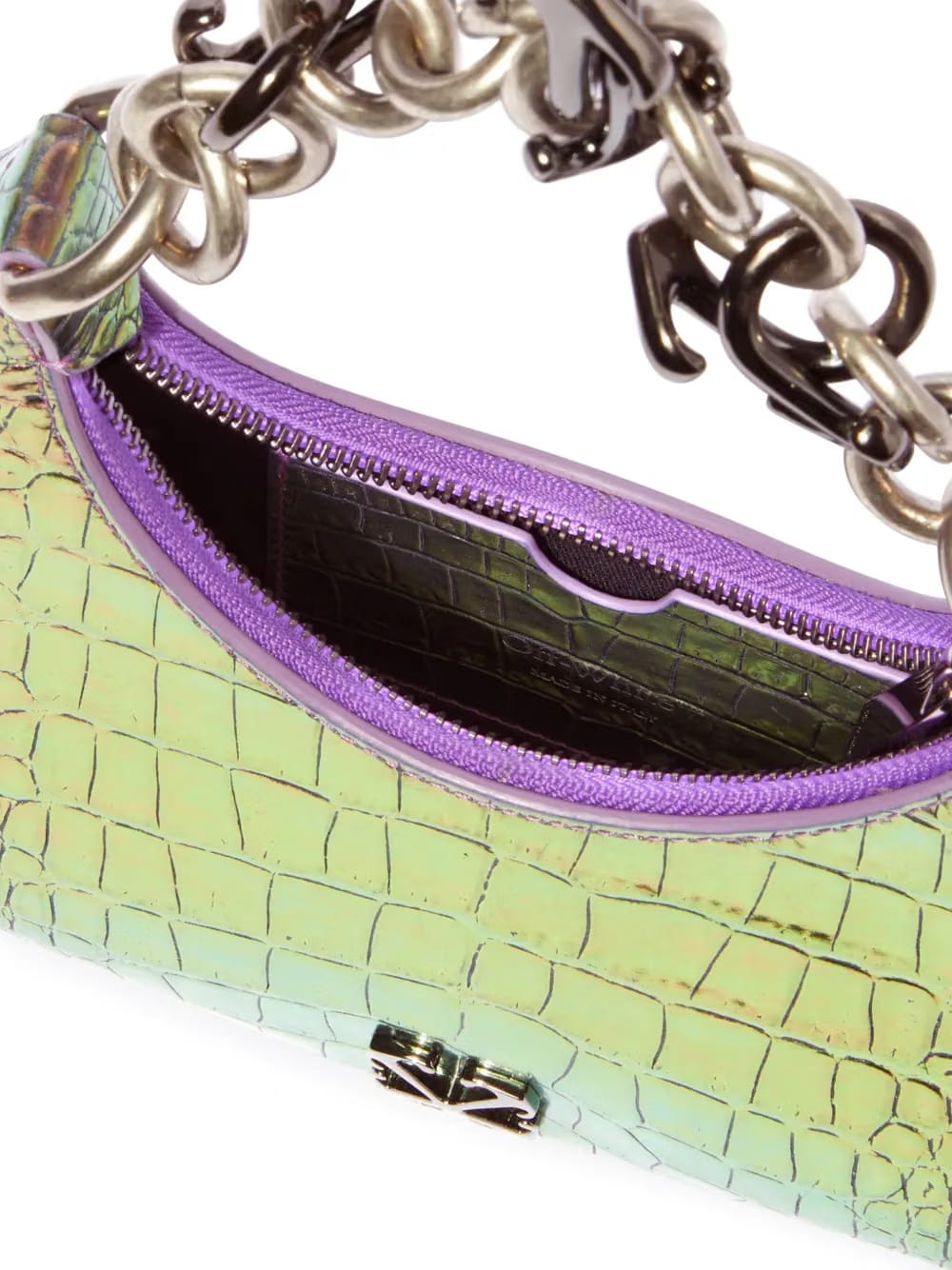 Hemisphere Croco shoulder bag