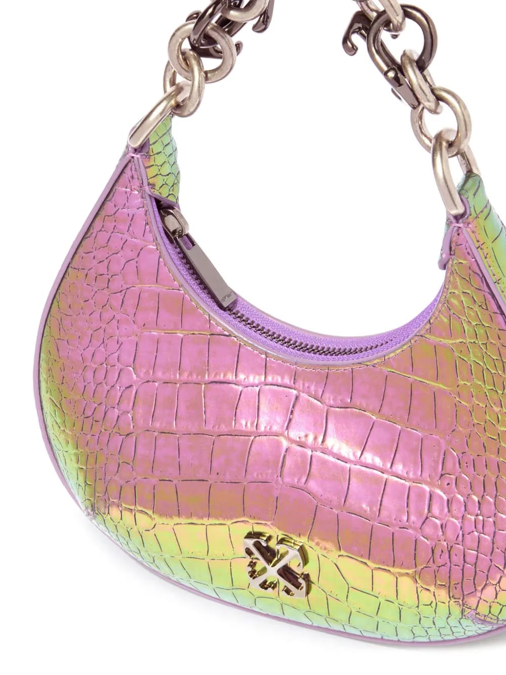 Hemisphere Croco shoulder bag