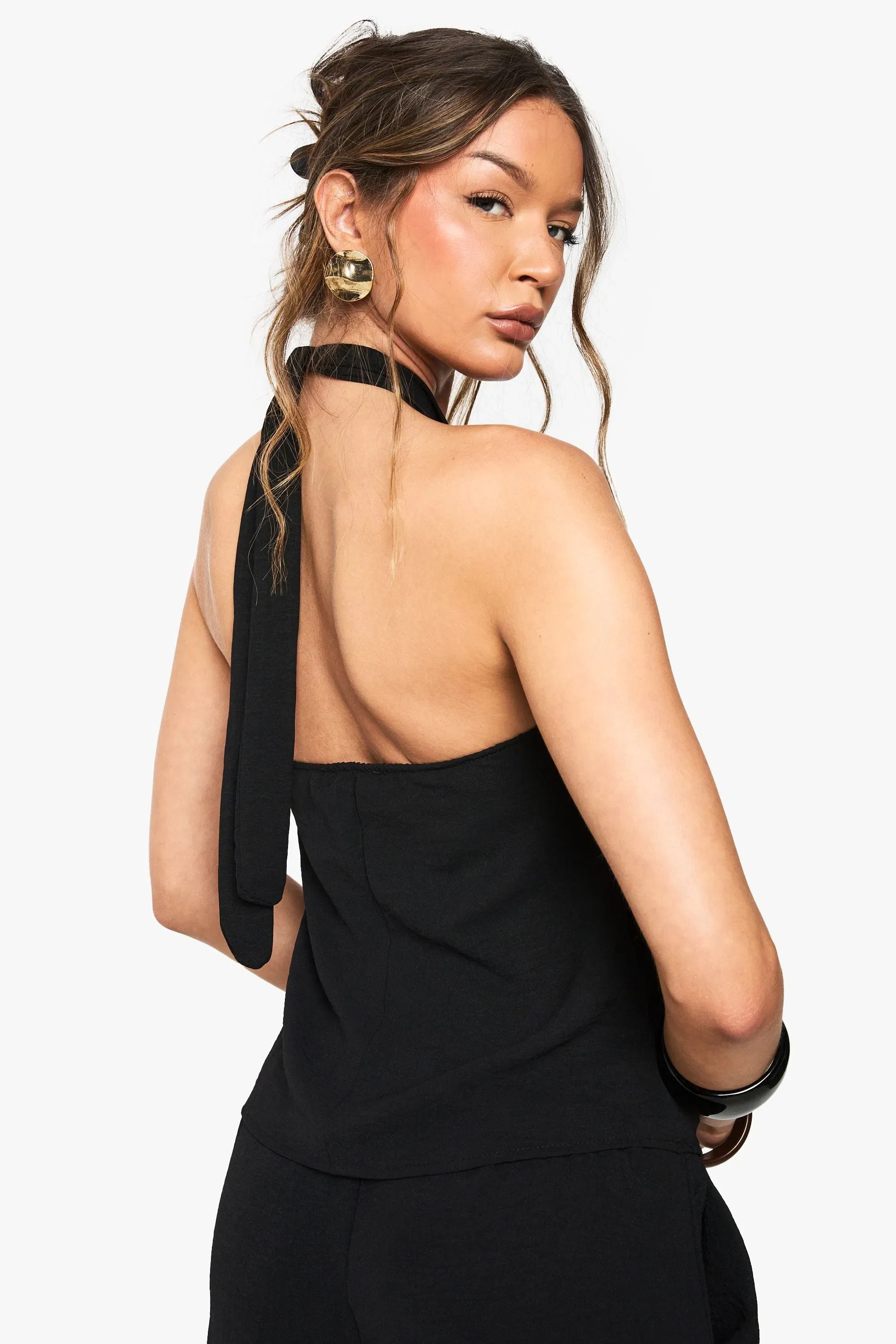 Woven Hammered Knot Tie Cami