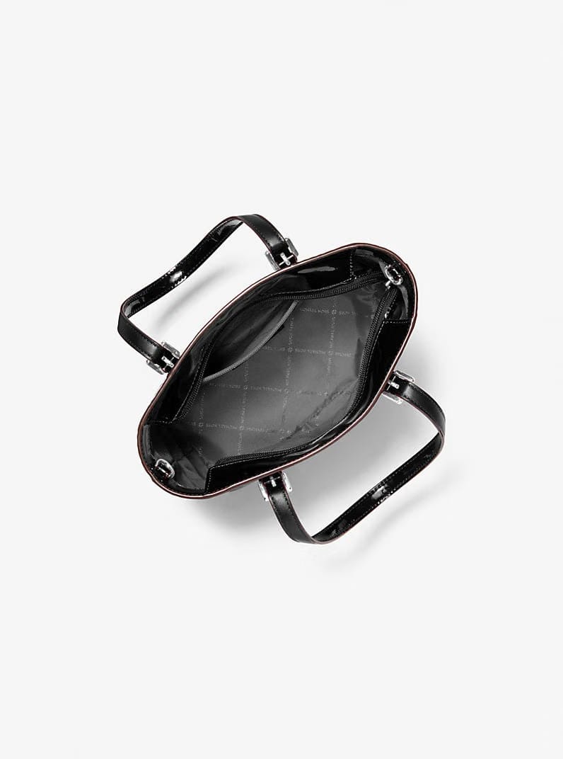 Jet Set Extra-Small Patent Logo Debossed Convertible Tote Bag
