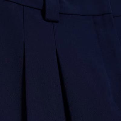 Navy Wide Leg Trousers