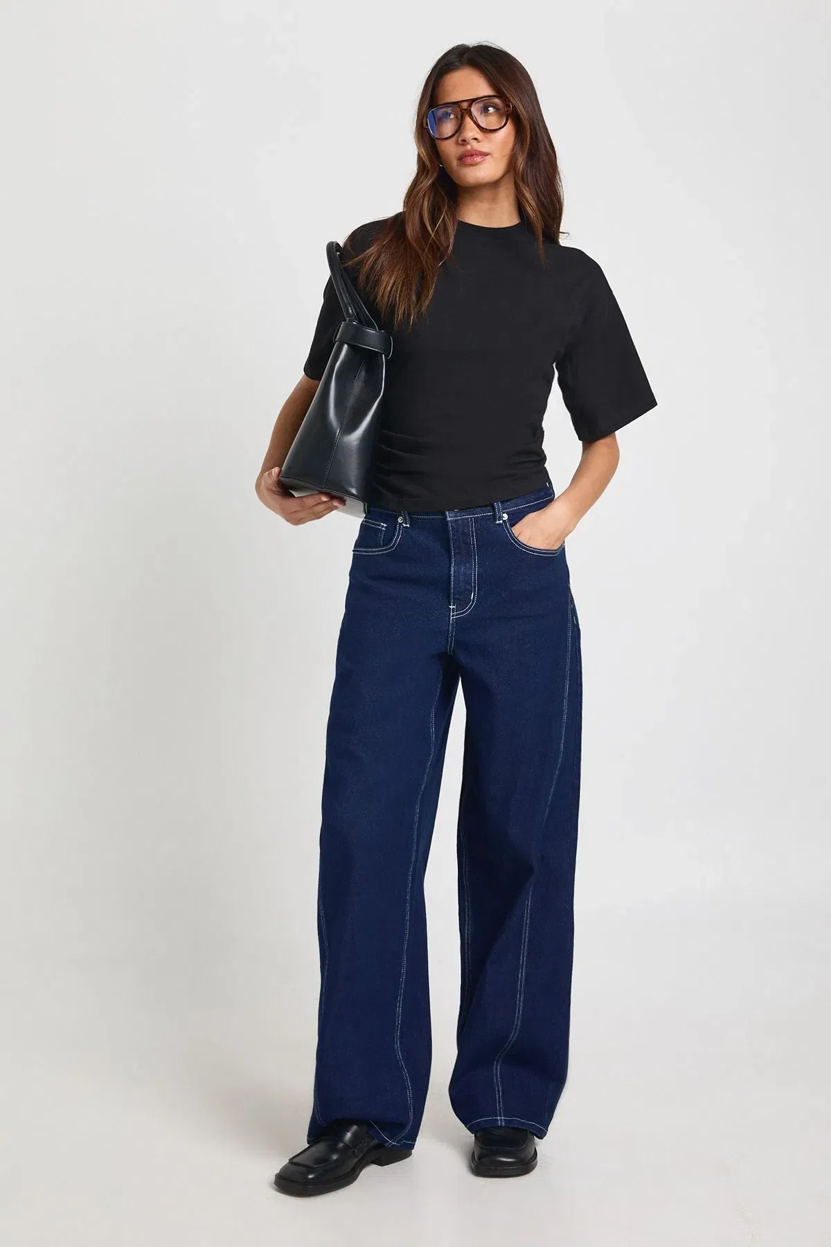 Short Sleeve Cinched Waist T-shirt