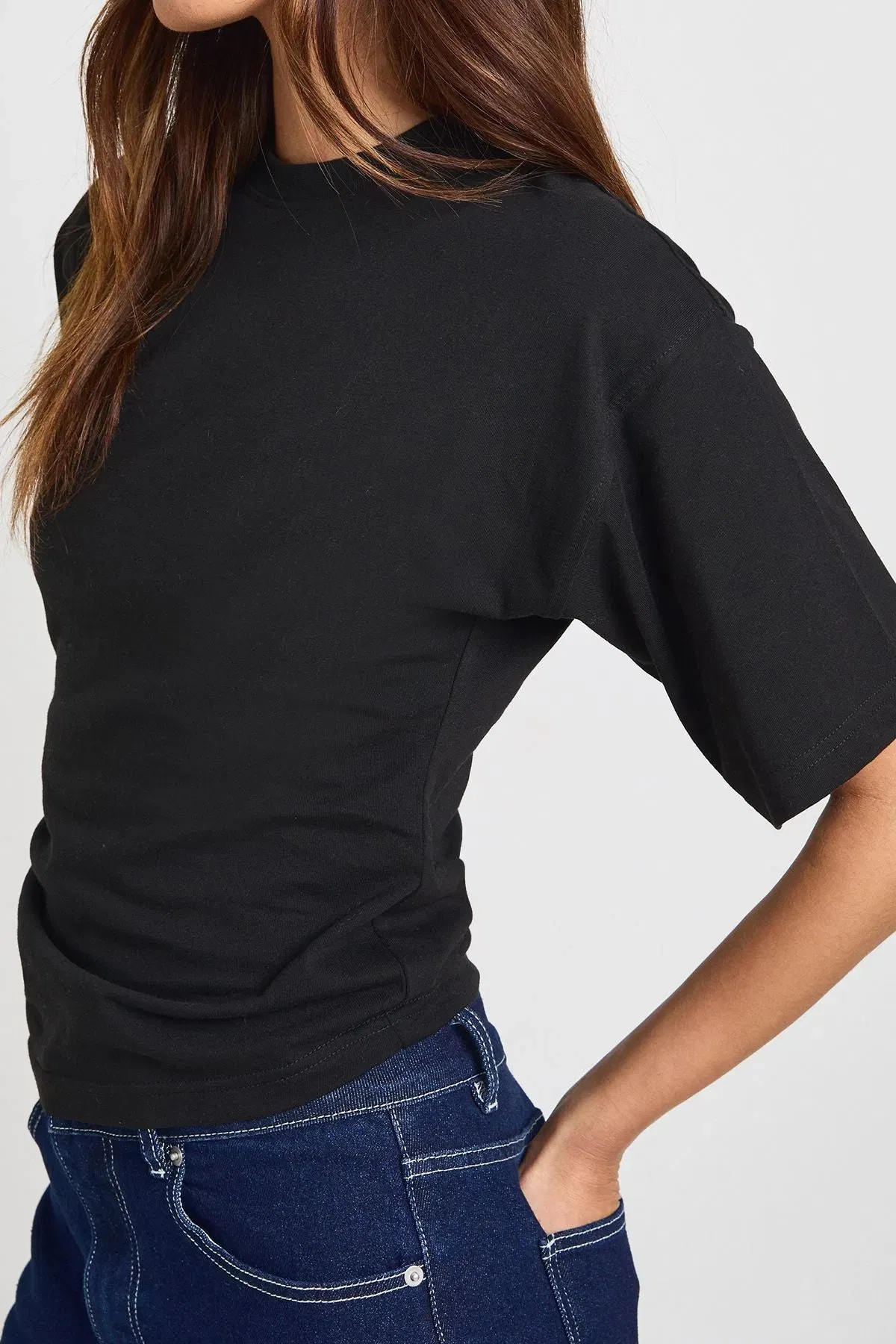 Short Sleeve Cinched Waist T-shirt