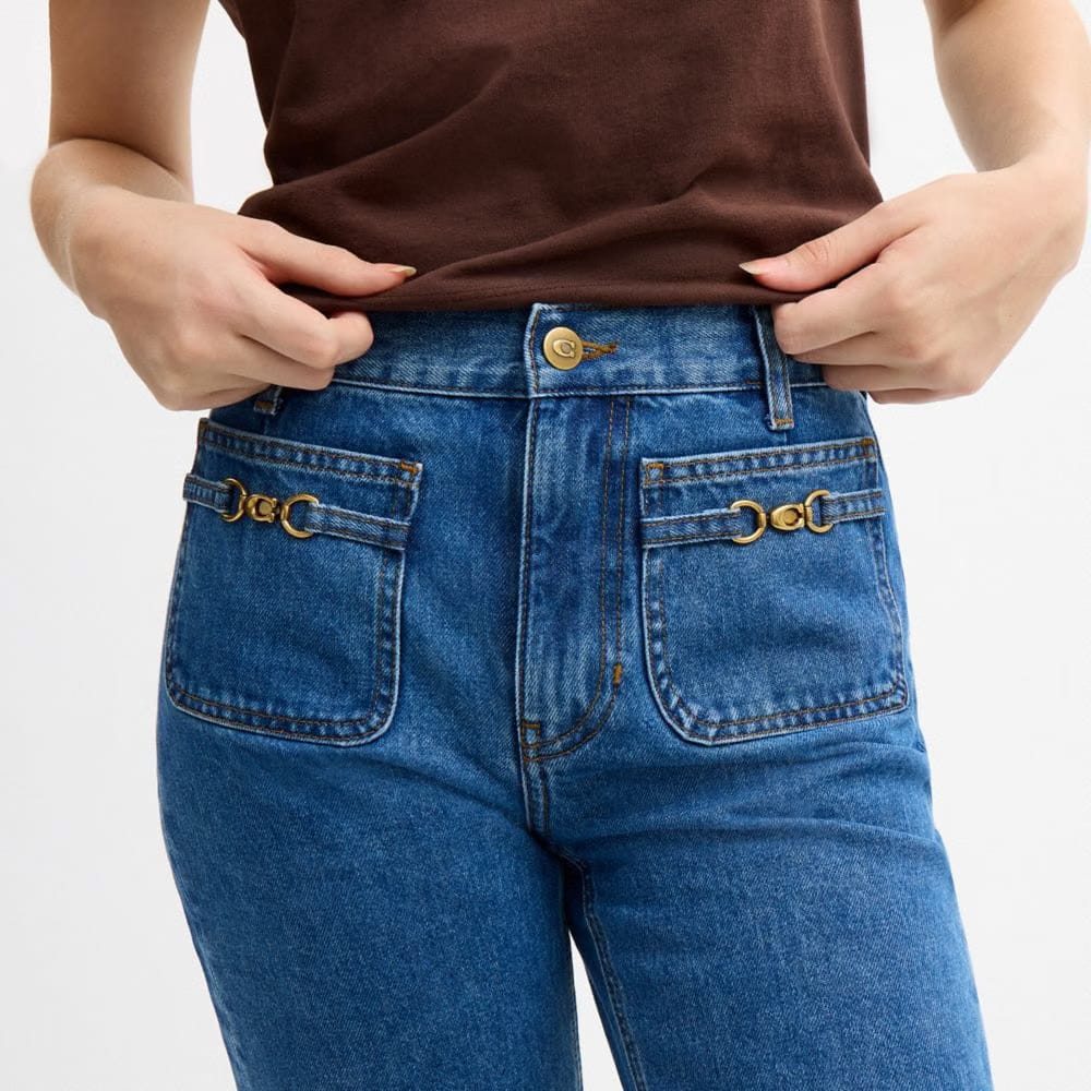 Sculpted C Denim Pants In Organic Cotton