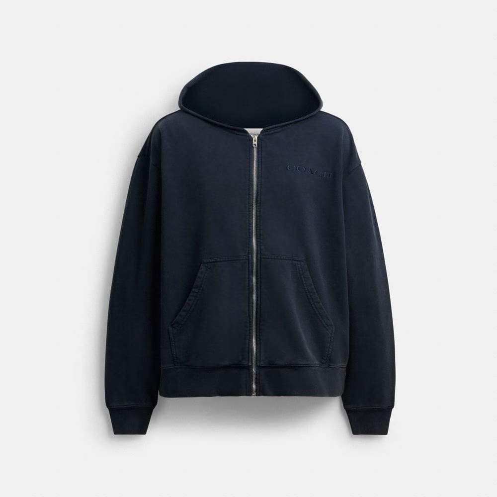 Garment Dyed Zip Hoodie