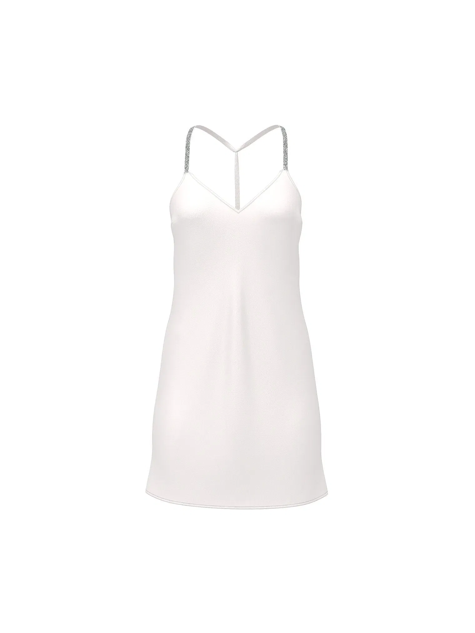 Crystal Bow Satin Mini Slip