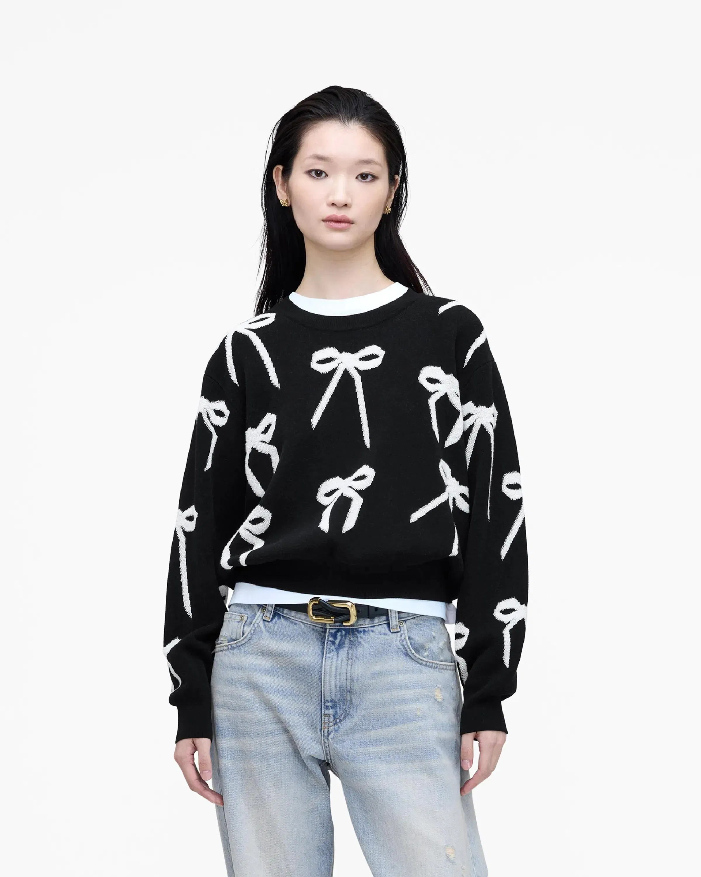 Bow Jacquard Sweater