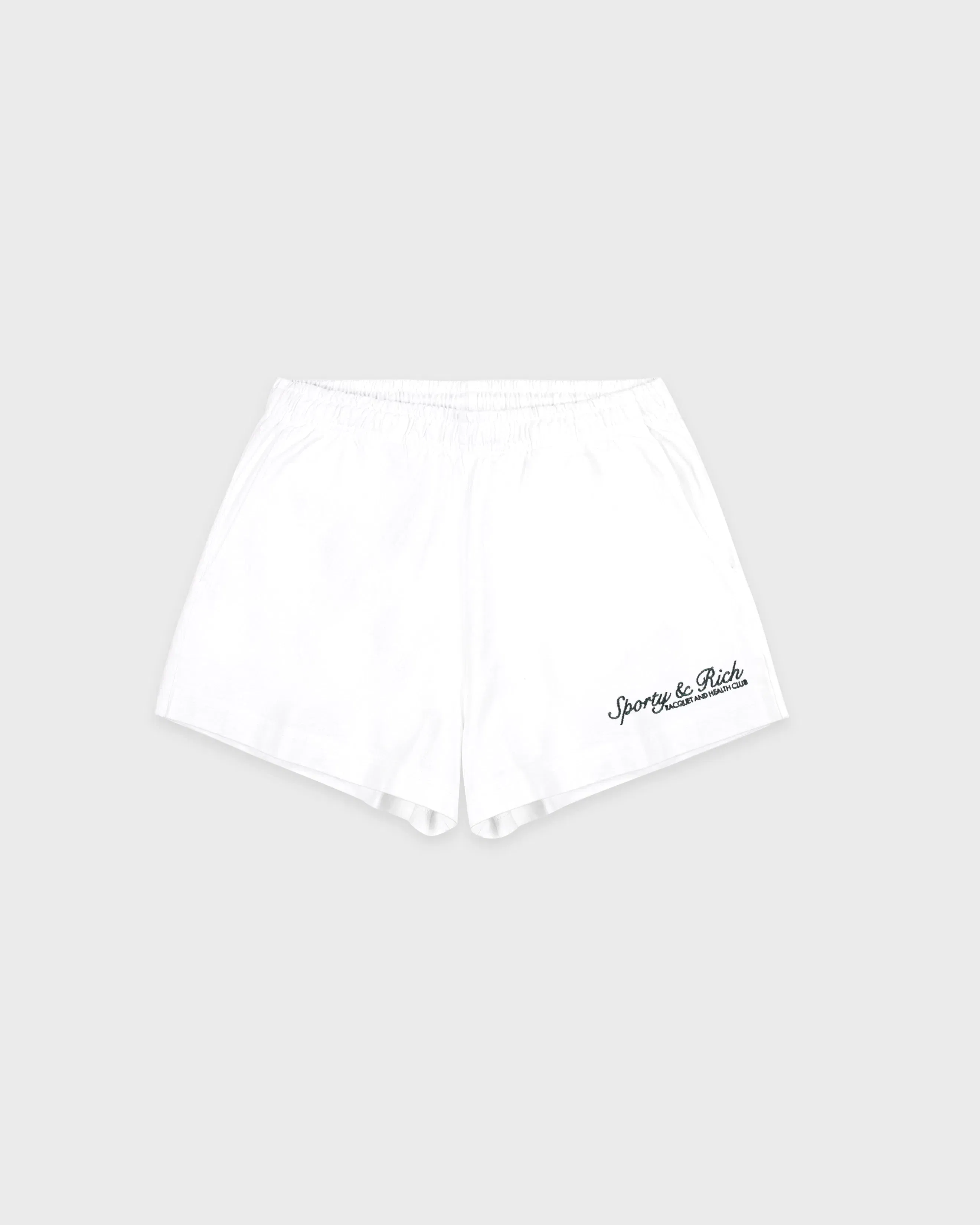 Syracuse Embroidered Disco Short - White