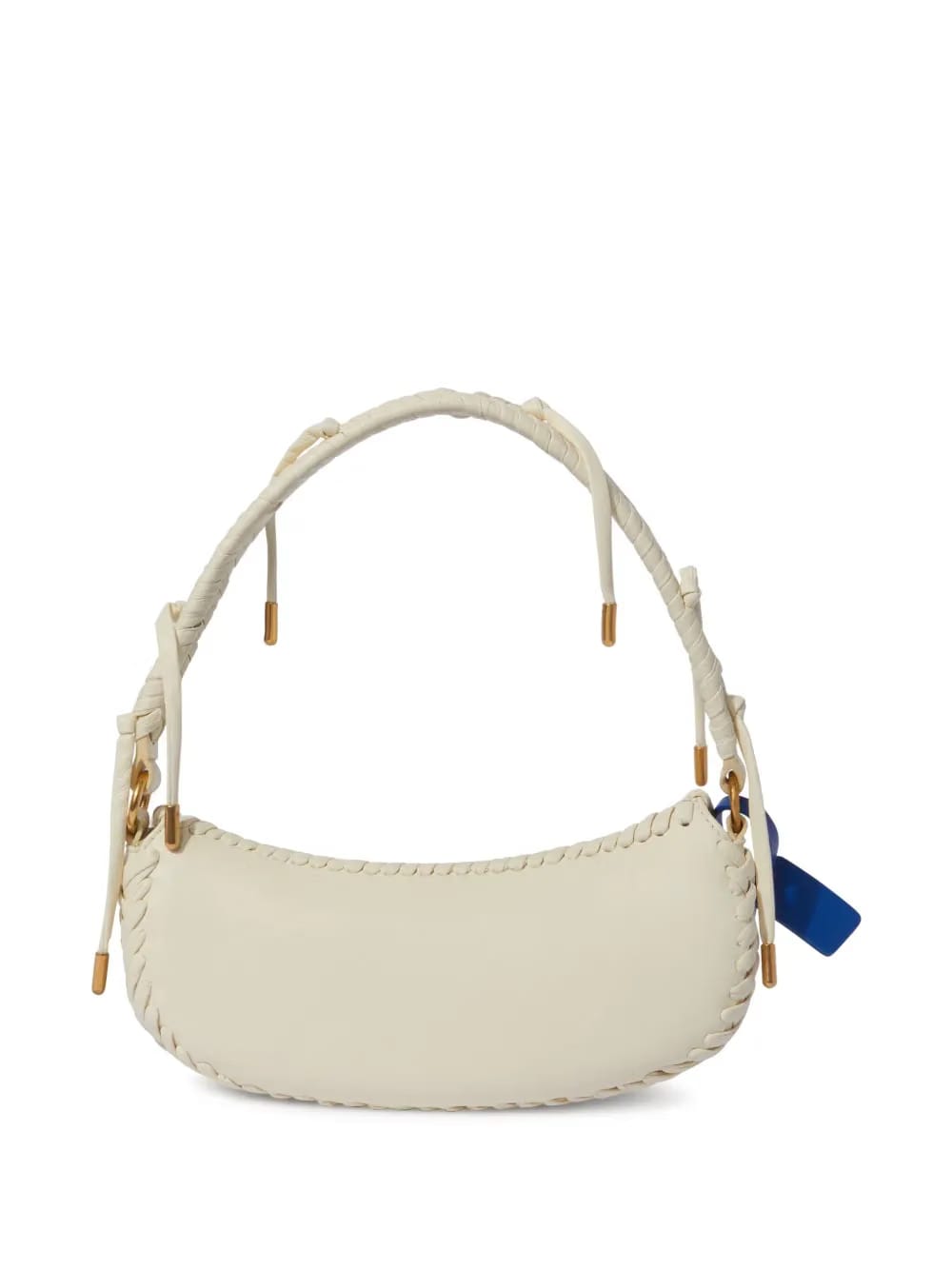 weaved leather shoulder bag