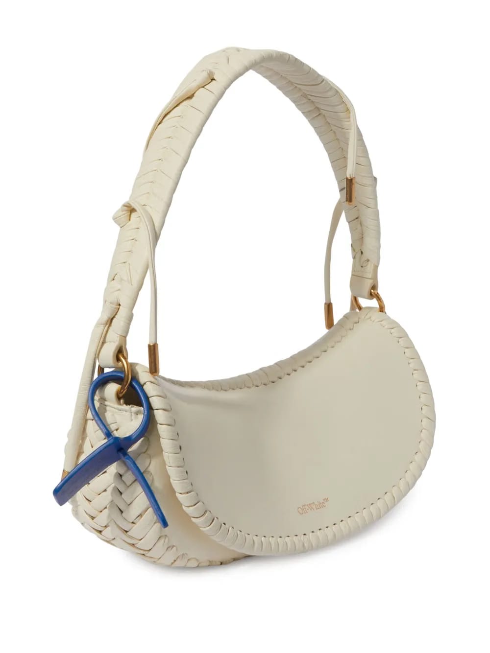 weaved leather shoulder bag