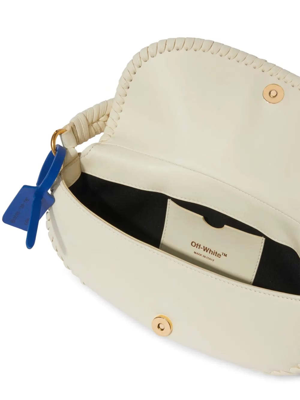weaved leather shoulder bag