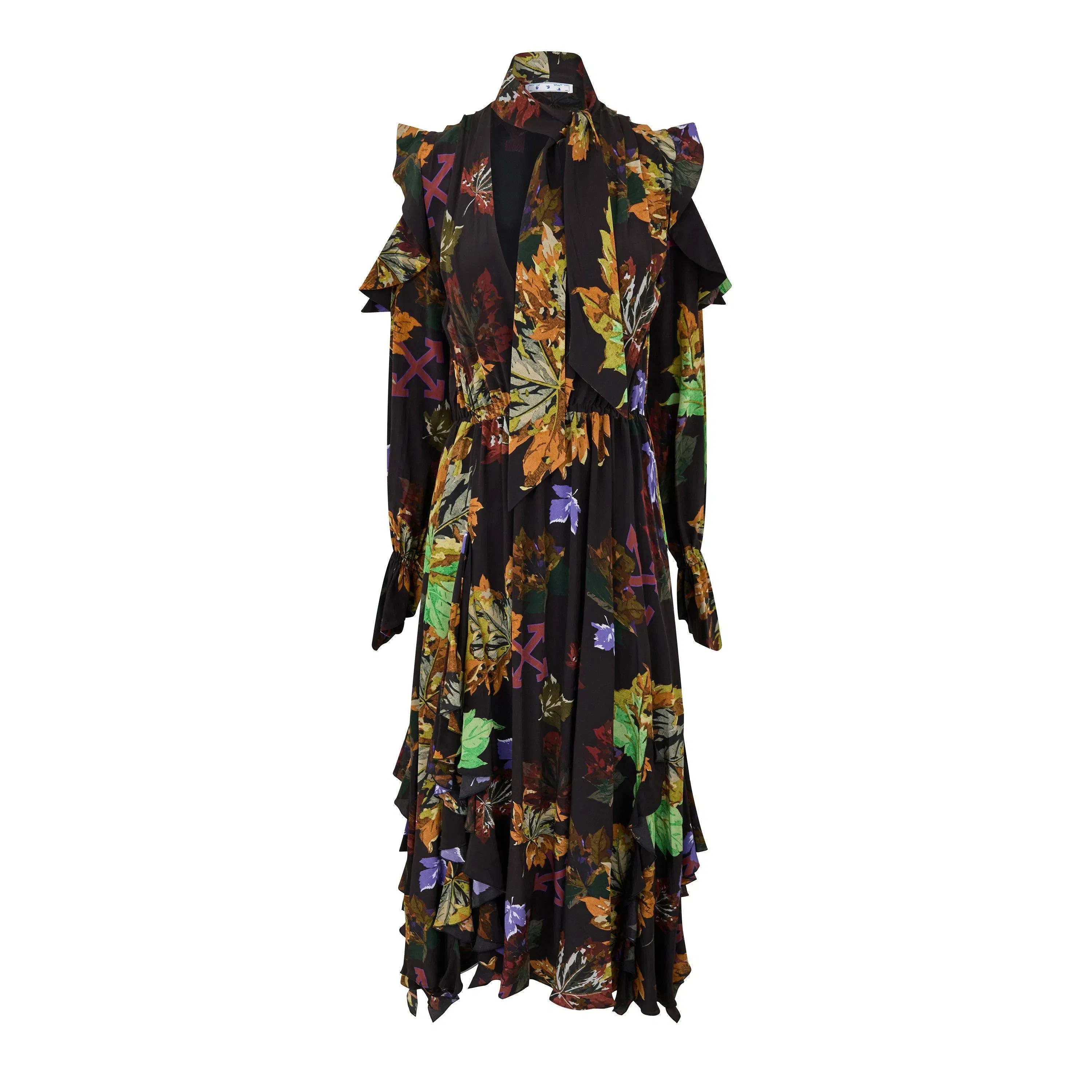 Leaves Romantic Maxi Dress, Romantic Style