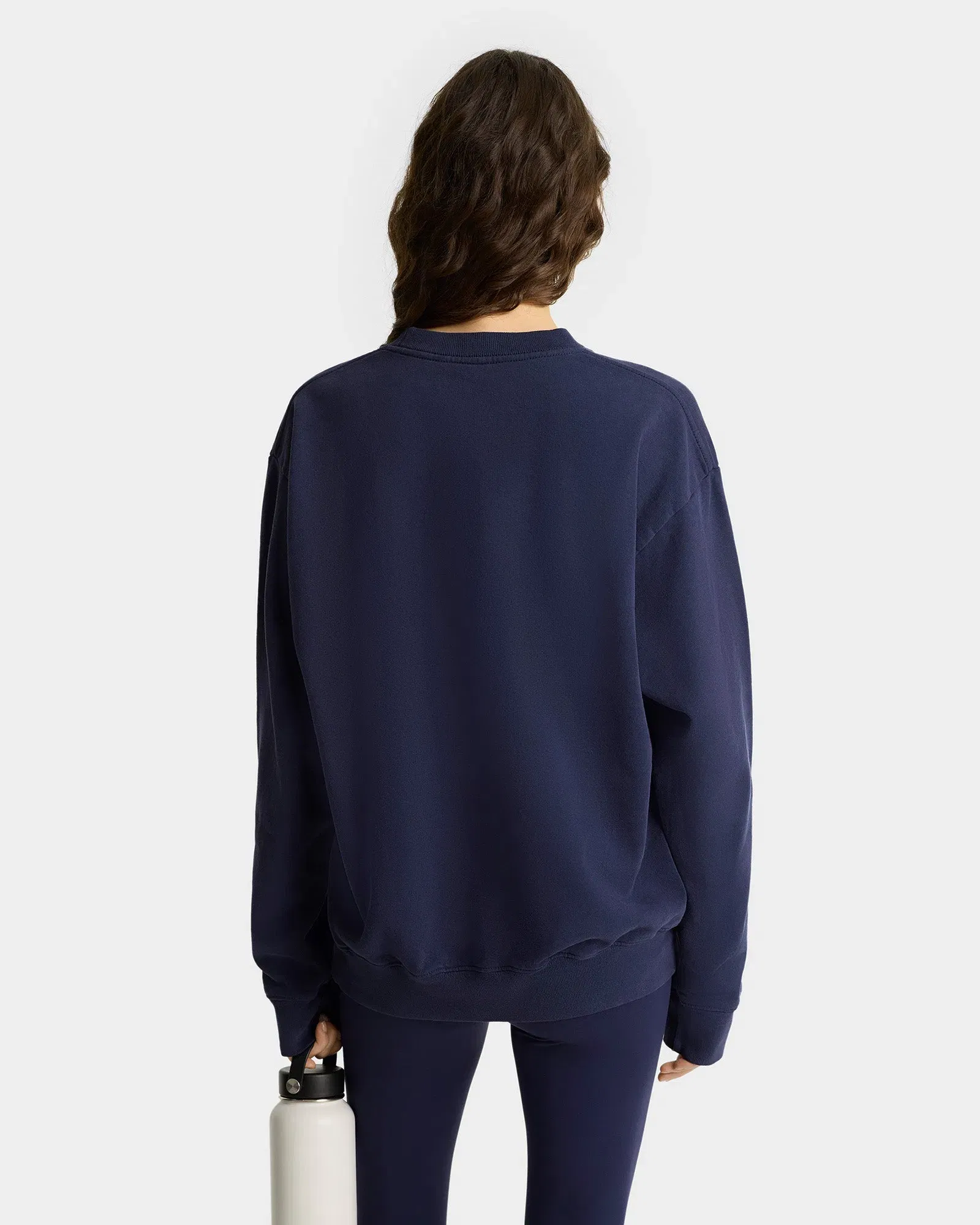 Syracuse Embroidered Crewneck - Navy/White