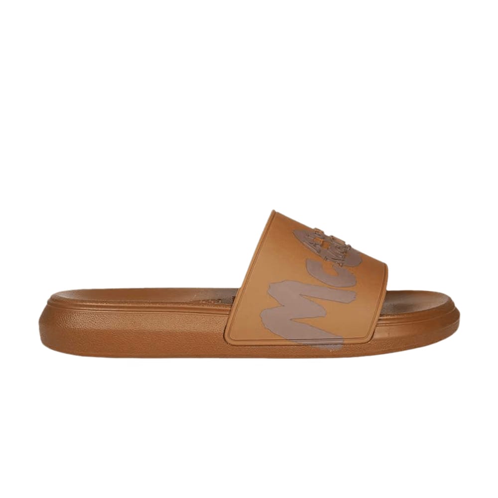 Alexander McQueen Rubber Pool Slide Graffiti - Brown