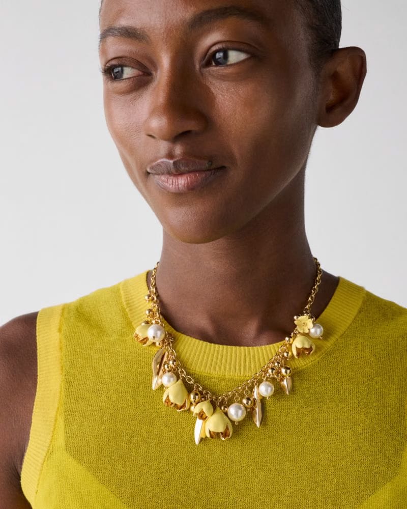 Golden Bloom Statement Necklace
