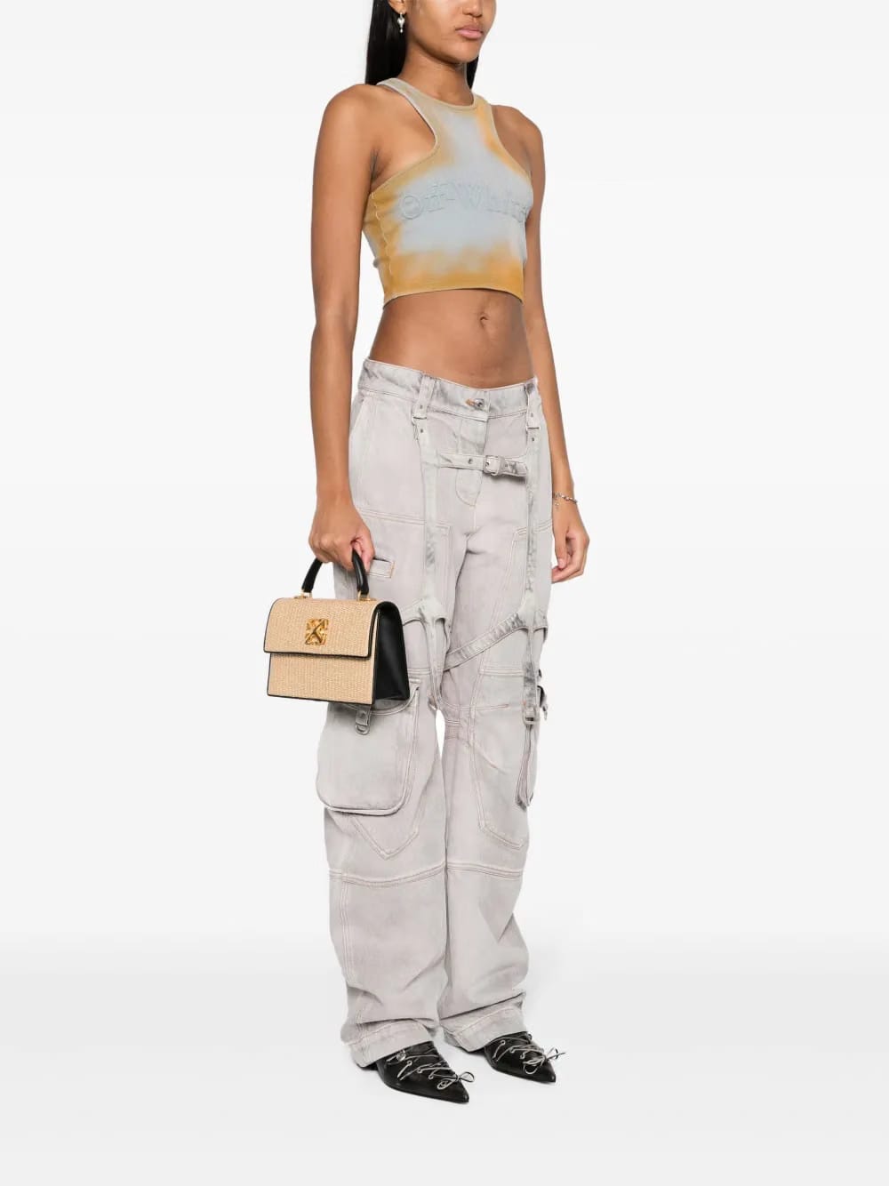 Jitney 1.4 raffia tote bag