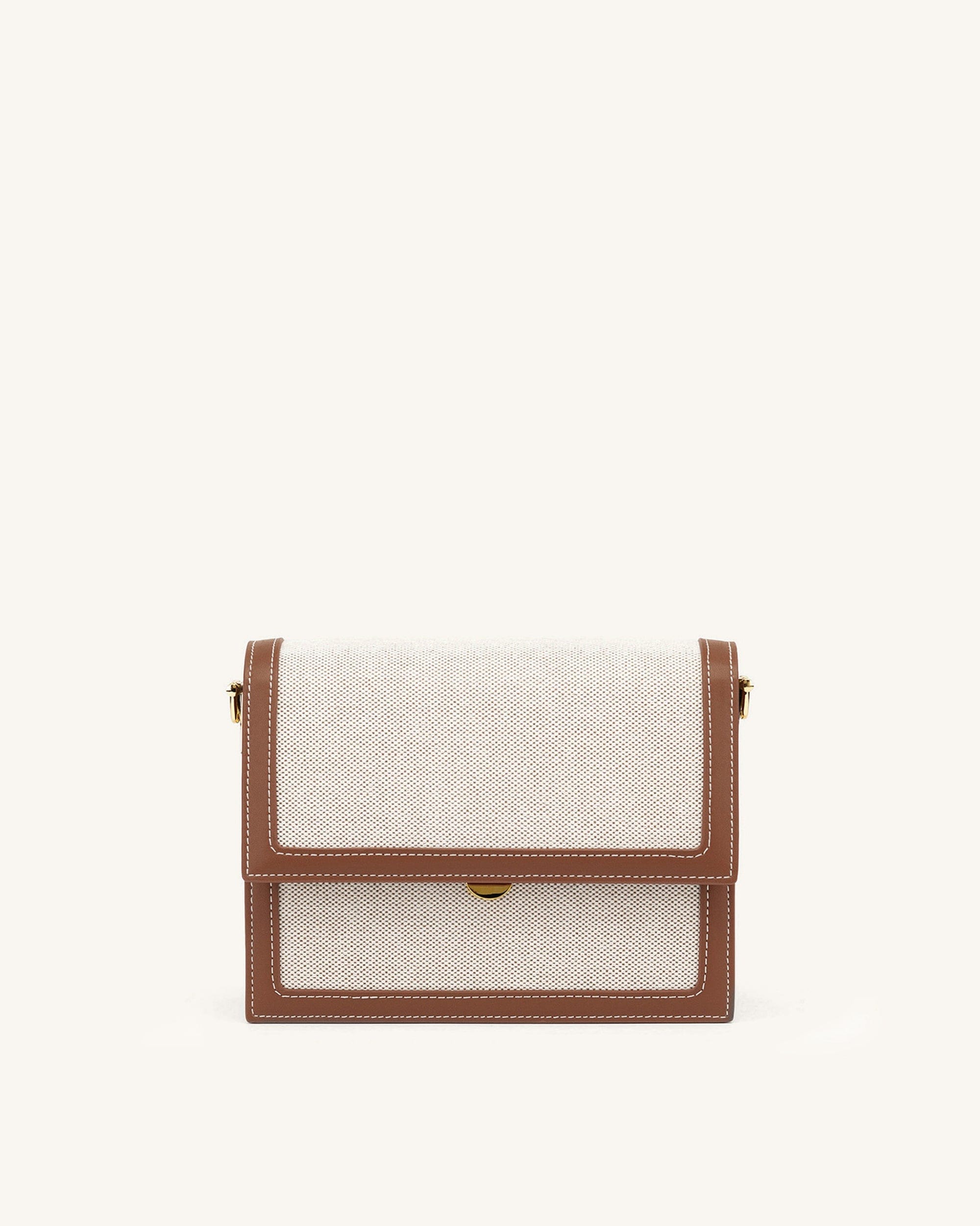 Mini Flap Crossbody - Brown Croc