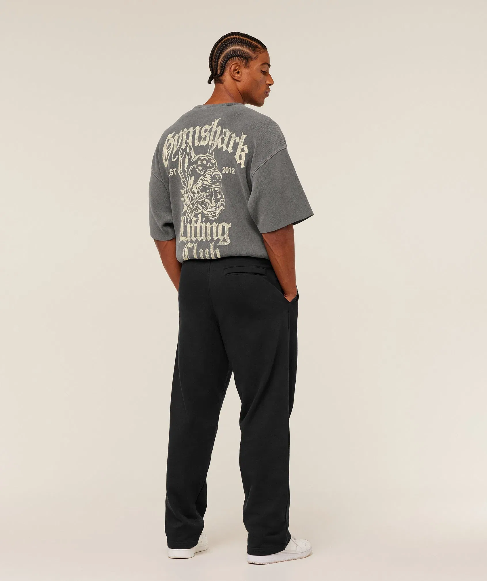Gymshark Heavyweight Textured Graphic T-Shirt - Dark Grey