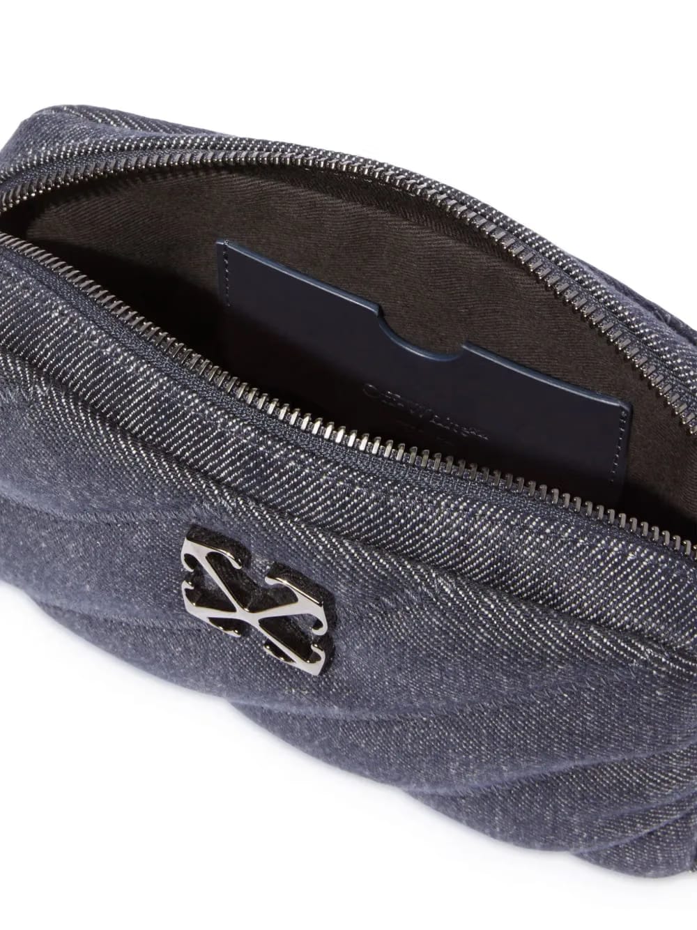small quilted denim shoulder bag