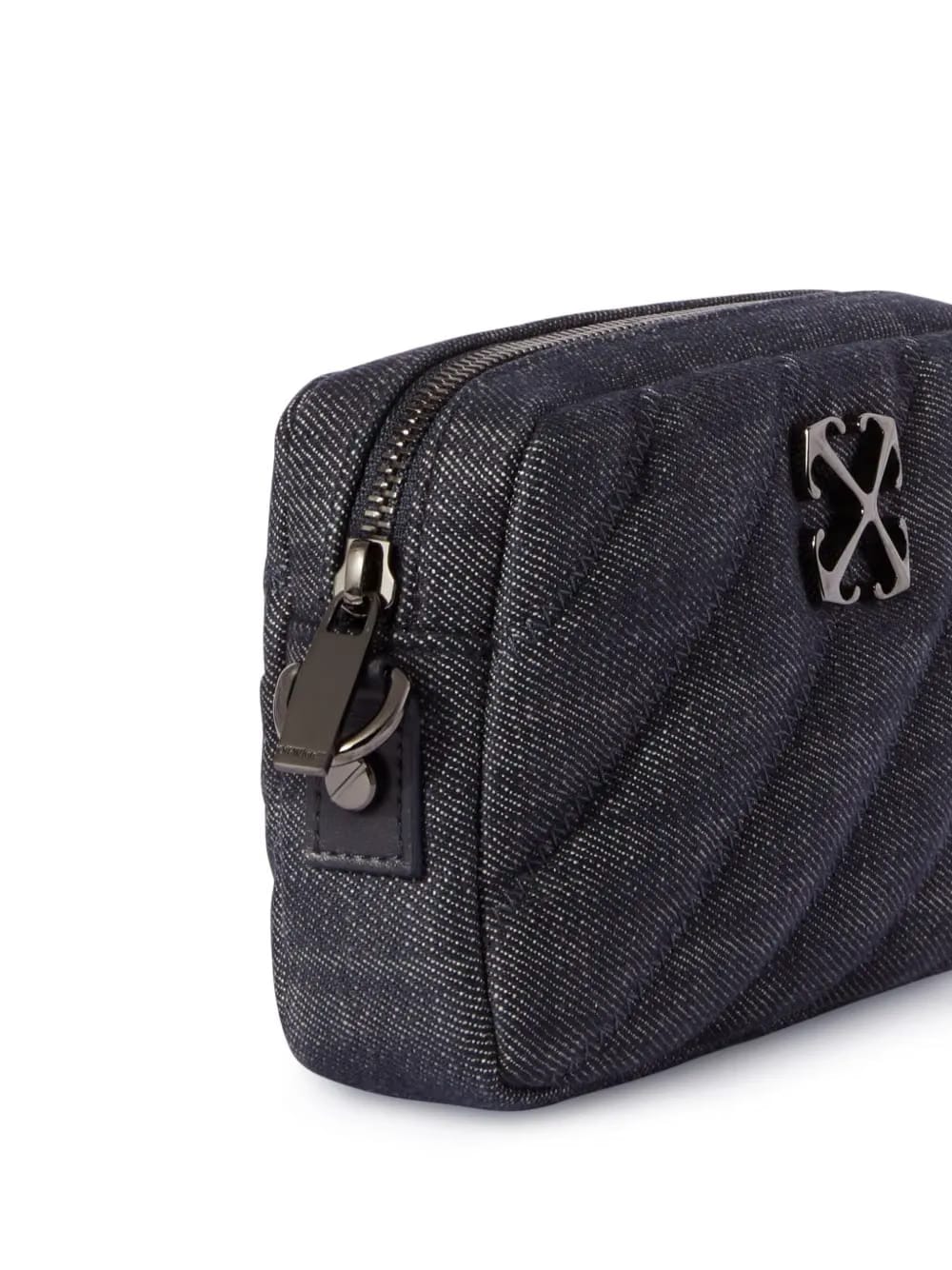 small quilted denim shoulder bag