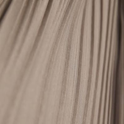 Grey Plisse Wide Leg Trousers