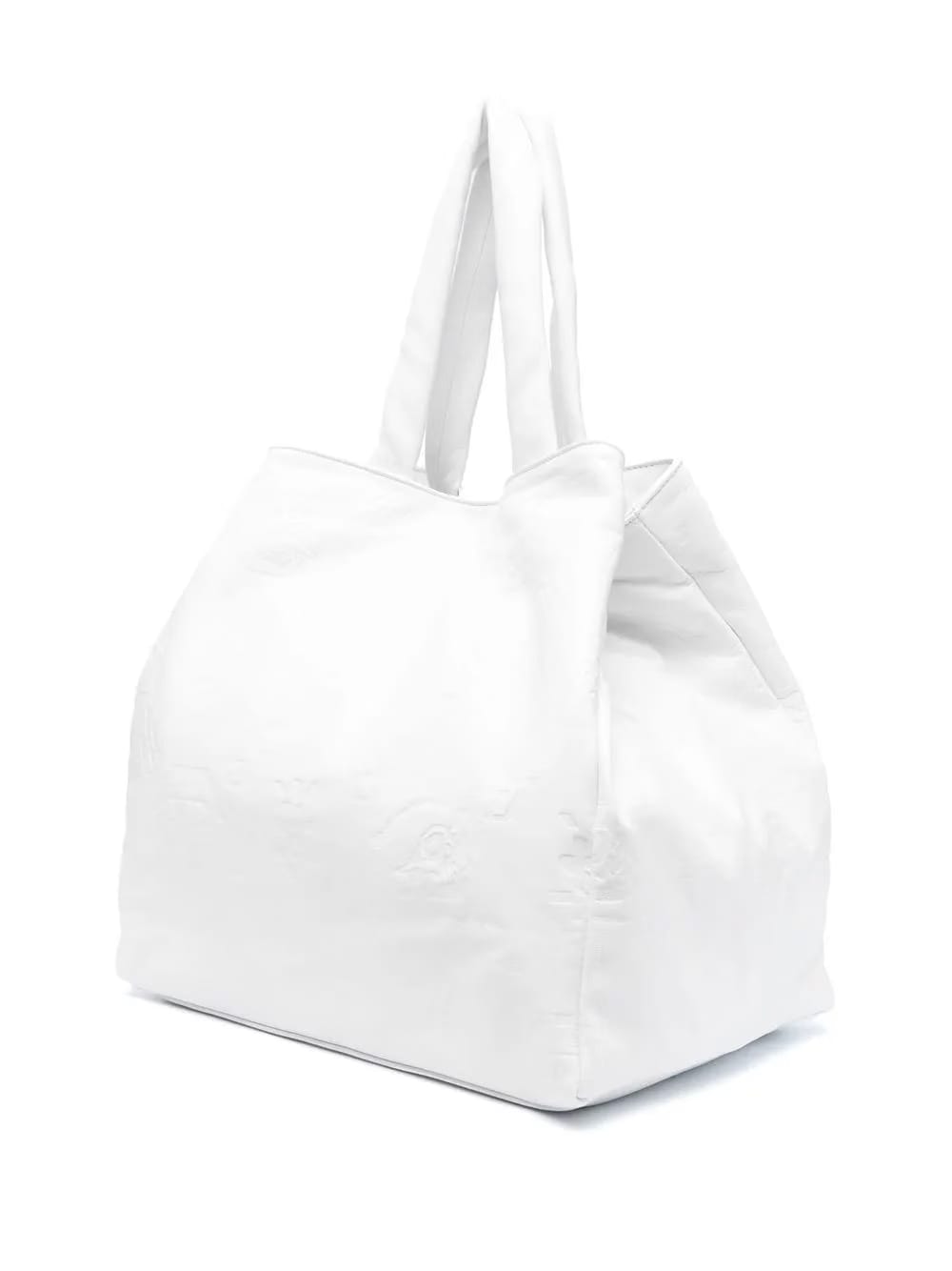 embossed monogram tote bag
