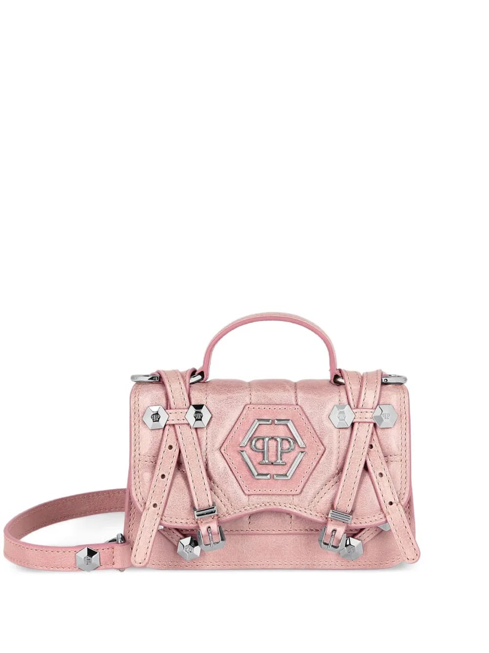 small Hexagon leather tote bag