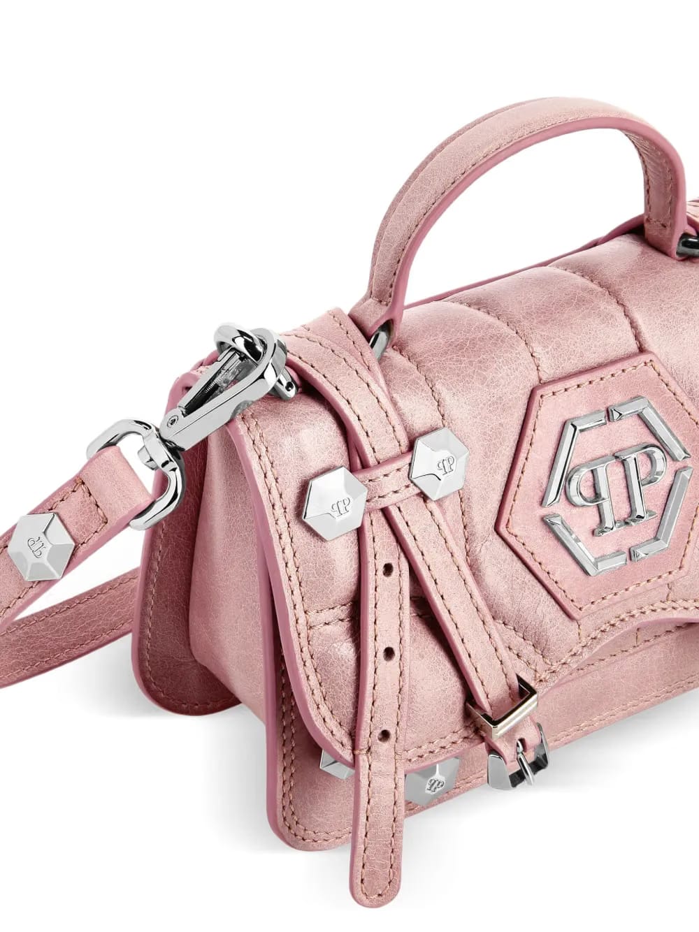 small Hexagon leather tote bag
