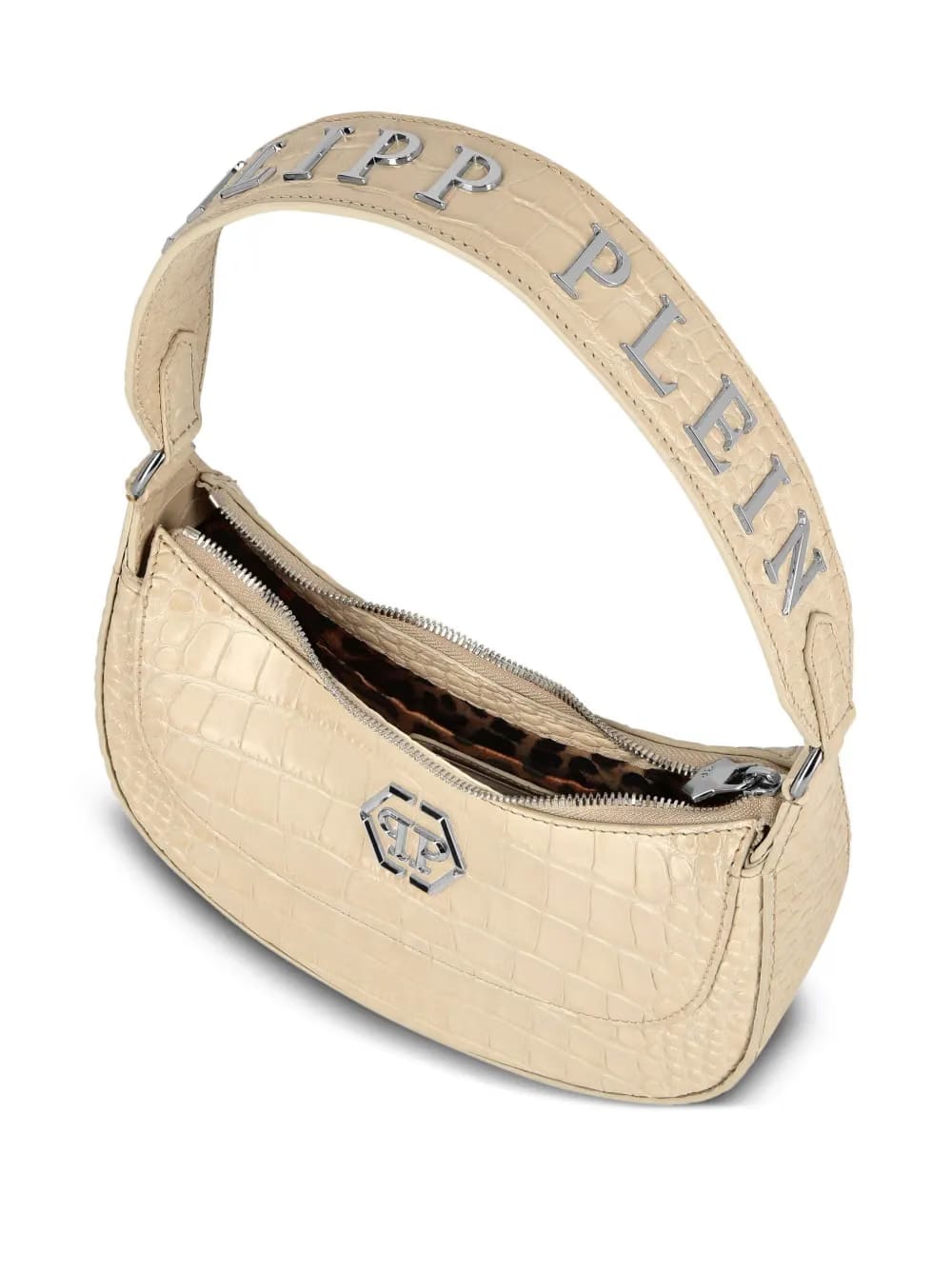 Galaxy crocodile-embossed tote bag