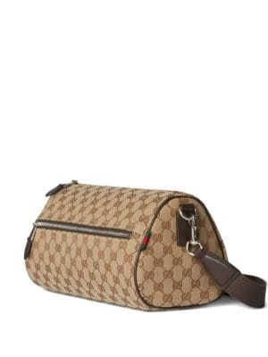 Gucci small logo-patterned cylindrical shoulder bag