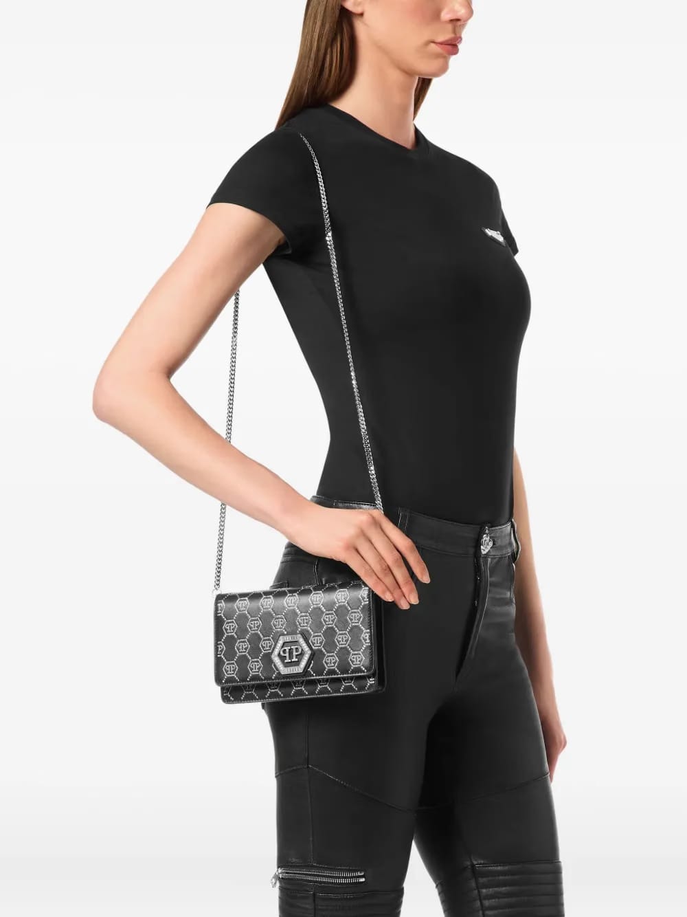 monogram chain-strap shoulder bag