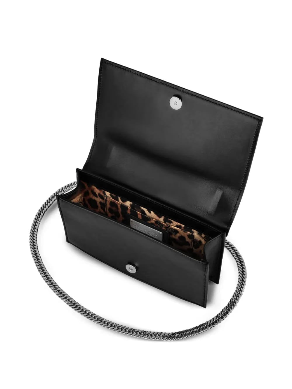 skull-appliqué leather shoulder bag