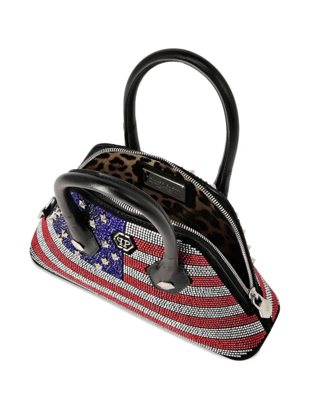 rhinestone-embellished tote bag