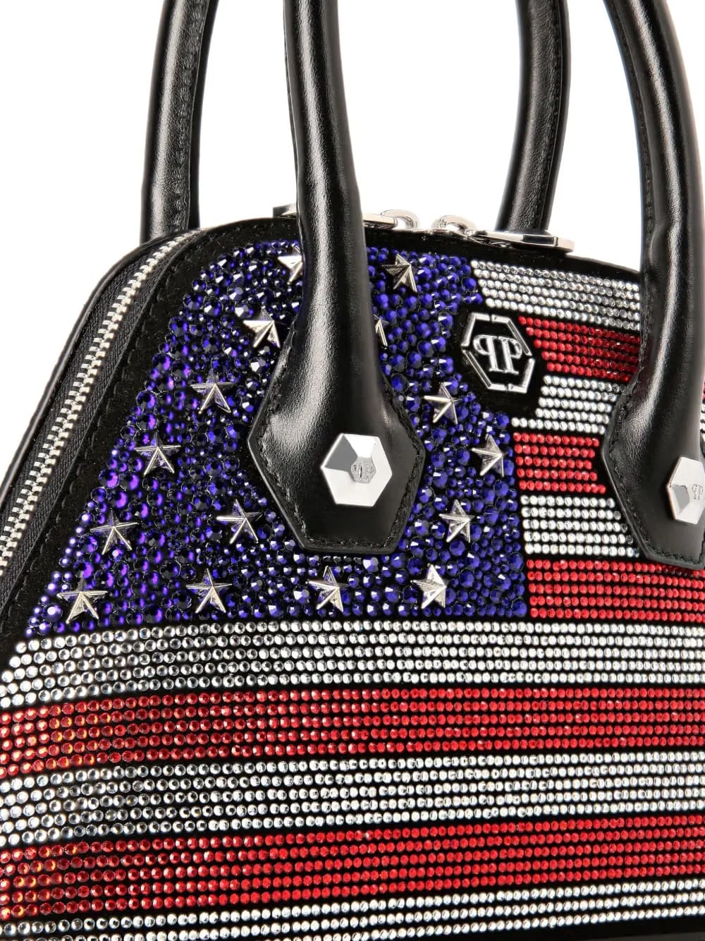 rhinestone-embellished tote bag