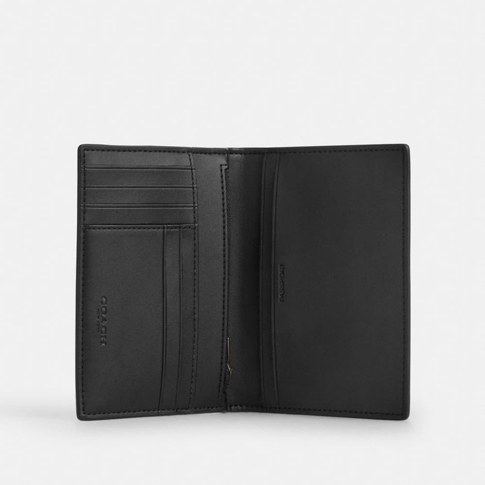 Passport Card Case In Signature Canvas With Stripes