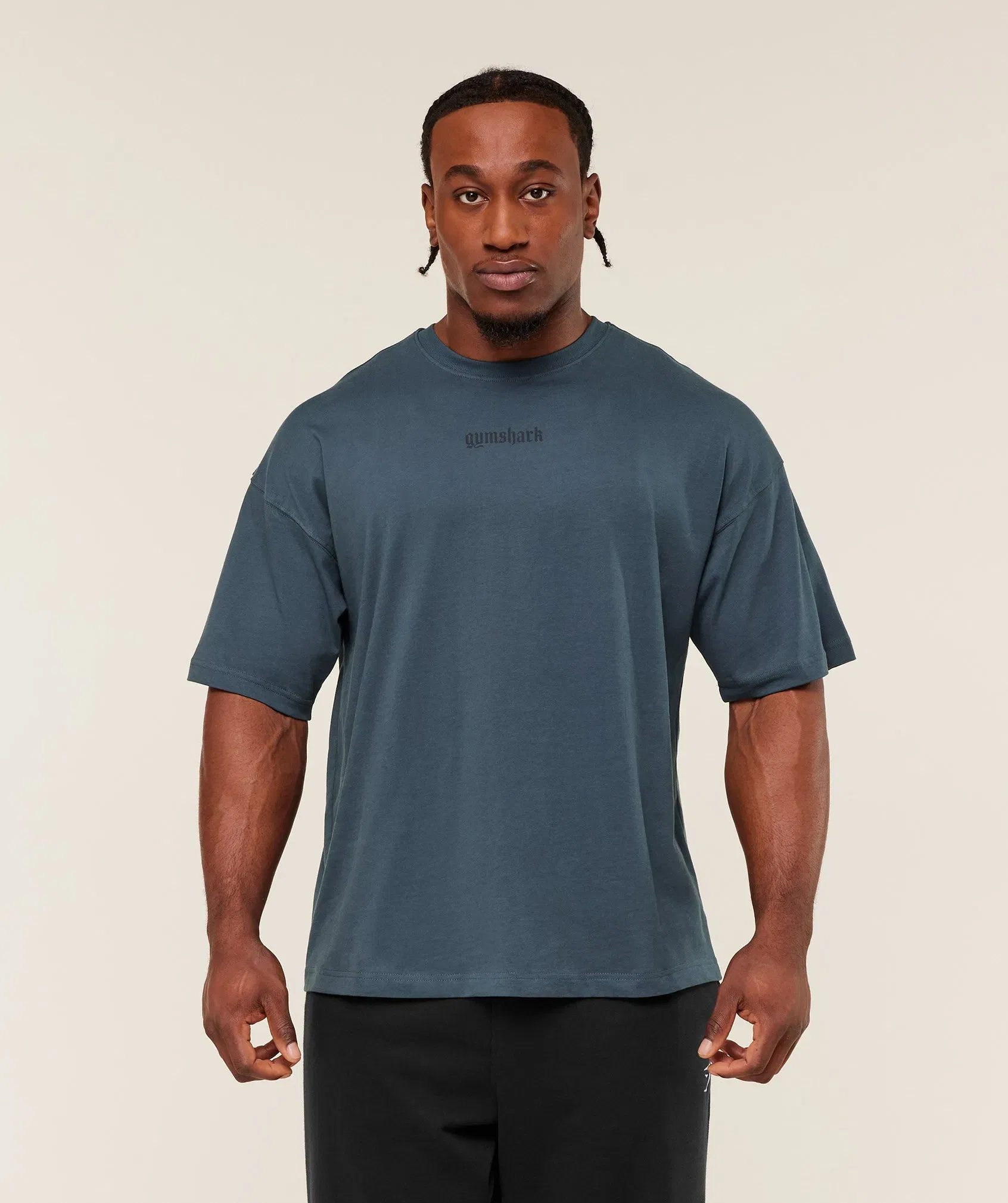 Gymshark Olde English T-Shirt - GS Stealth Blue