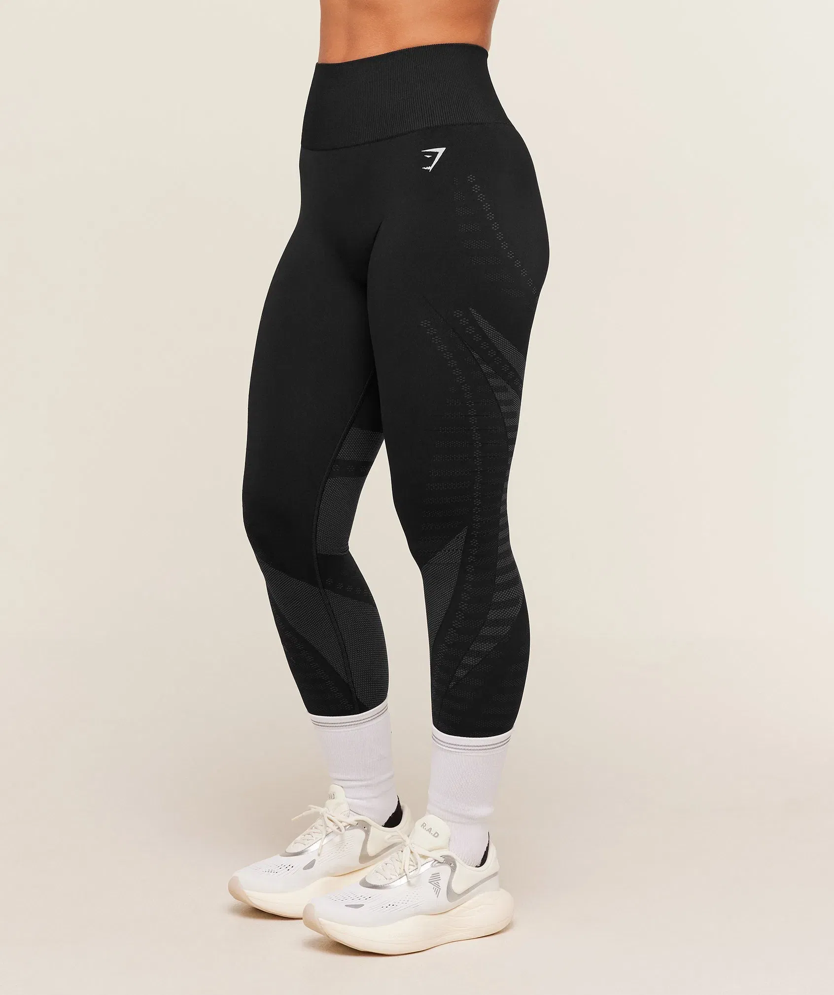 Gymshark Running Seamless Leggings - GS Black/GS Asphalt Grey
