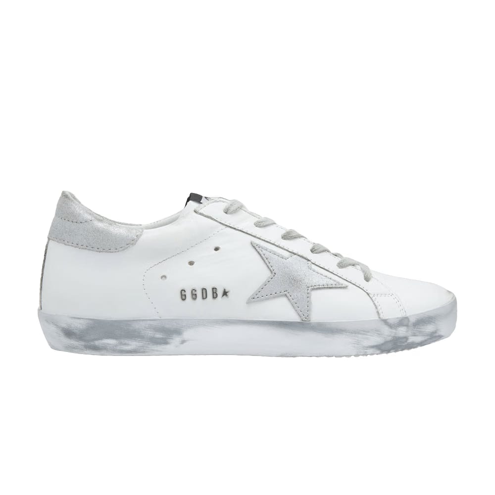 Golden Goose Wmns Superstar 'White Silver Sparkle'