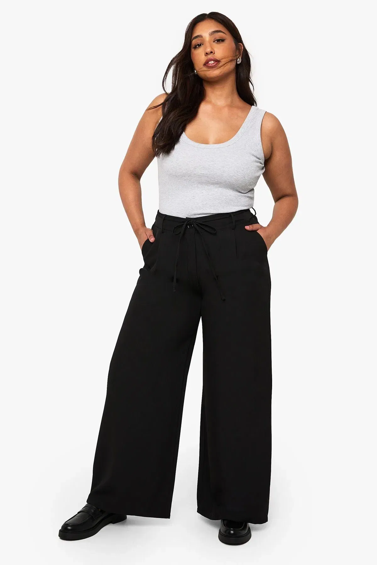 Plus Rib Thick Binding Cami Top