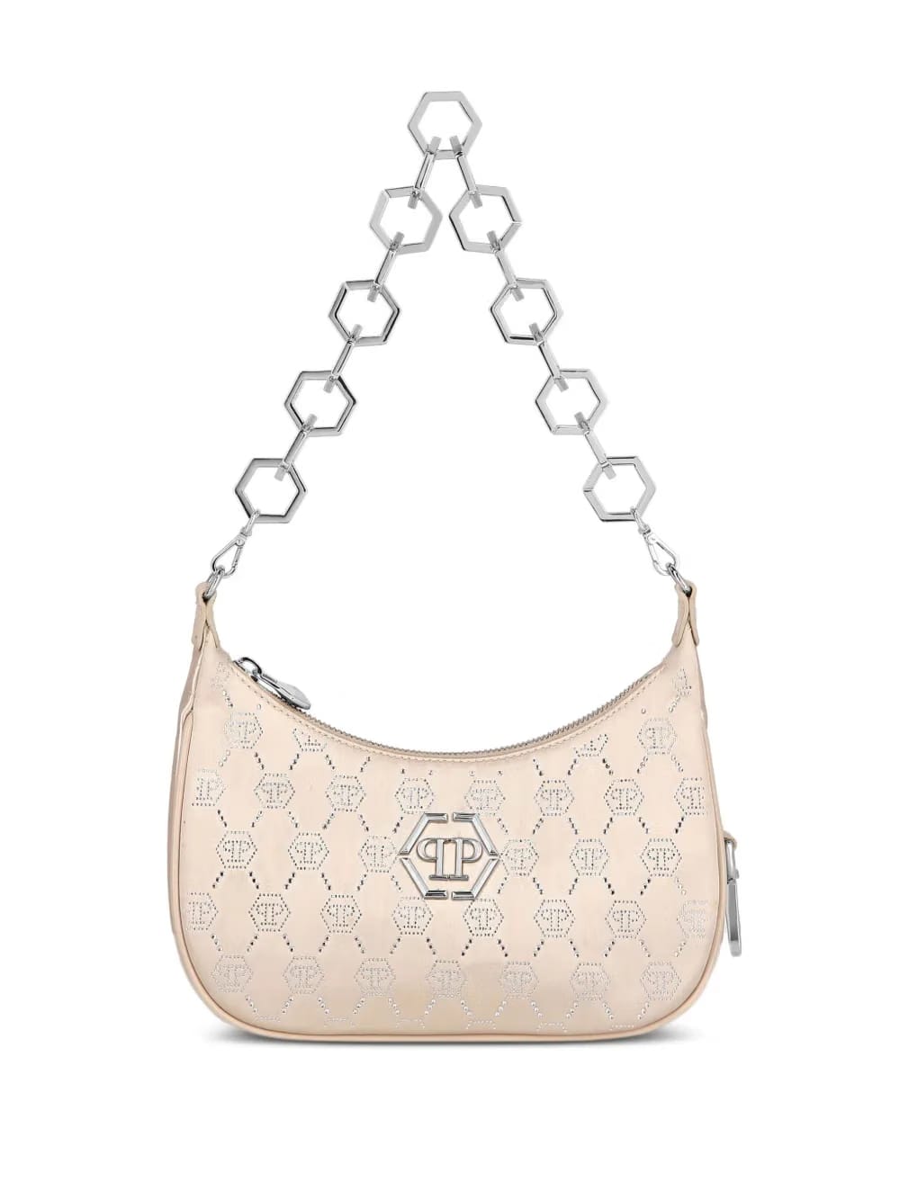 rhinestone-embellished monogram shoulder bag